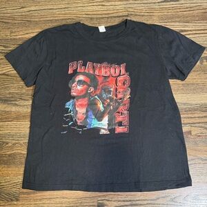 Playboi Carti Black Graphic T-Shirt size medium